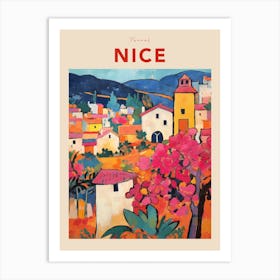Nice France 3 Fauvist Travel Poster Art Print