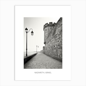 Poster Of Rhodes, Greece, Photography In Black And White 3 Art Print
