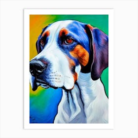 American English Coonhound 2 Fauvist Style Dog Art Print