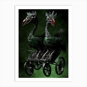 Two Birds In A Carriage Art Print