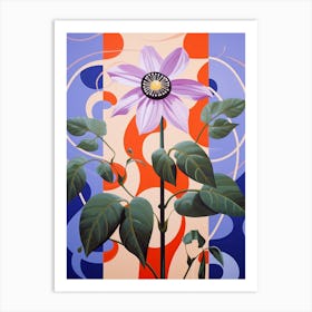 Passionflower 2 Hilma Af Klint Inspired Pastel Flower Painting Art Print