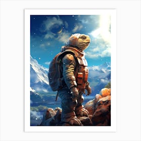 Turtle In Space Art Print