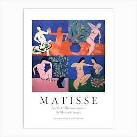 Women Dancing, Shape Study, The Matisse Inspired Art Collection Poster 6 Art Print