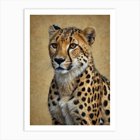 Cheetah Portrait Art Print