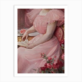 Lady In Pink Art Print