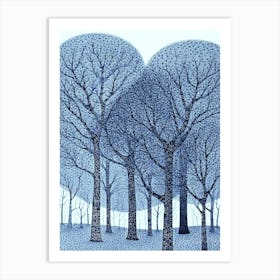 Forest Essentials - Winter Forest In Canada Art Print