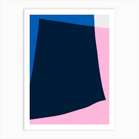 Pink and blue geometry 1 Art Print