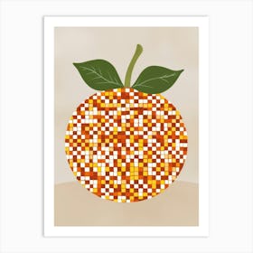 Mosaic Orange 12 Art Print