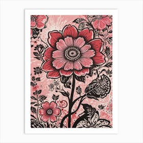 Pink Flowers 7 Art Print