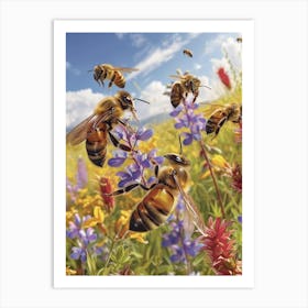 Sweat Bee Realism Illustration 15 Art Print