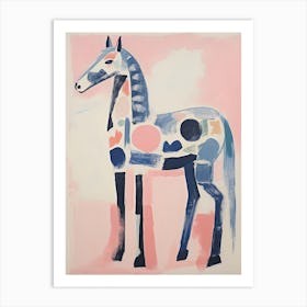 Playful Illustration Of Horse For Kids Room 1 Art Print