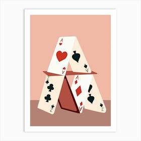 A House Made Of Cards Art Print