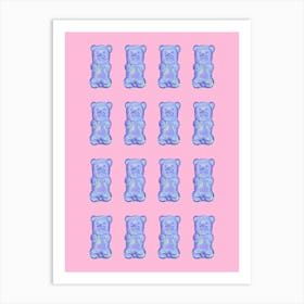 Blue Gummy Bears Art Print