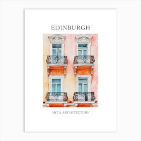 Edinburgh Travel And Architecture Poster 3 Art Print