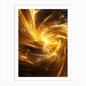 Golden Swirl Art Print