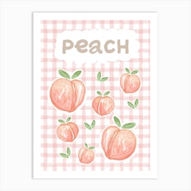 Watercolor Peaches Art Print