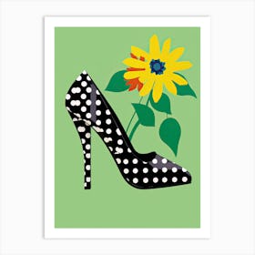 Floral shoes Art Print