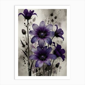 Purple Flowers 1 Art Print