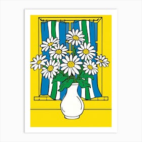 Daisies In A Vase 12 Art Print