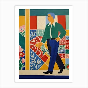 Man Walking Art Print