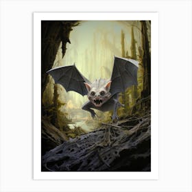 Ghost Faced Bat Flying 3 Art Print