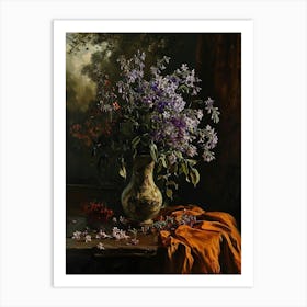 Baroque Floral Still Life Phlox 4 Art Print