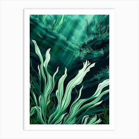 Underwater Seaweed Art Print