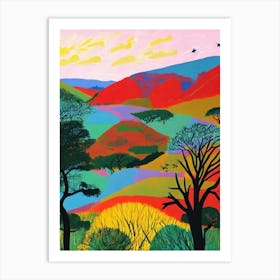 Serengeti National Park 1 Tanzania Abstract Colourful Art Print