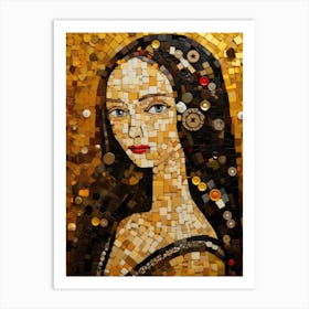 Mosaic Of A Woman Art Print