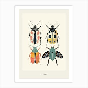 Colourful Insect Illustration Beetle 1 Poster Art Print