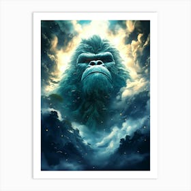 Gorilla In The Sky Art Print