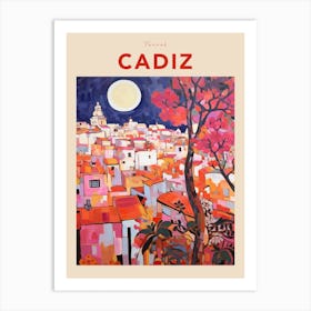 Cadiz Spain 6 Fauvist Travel Poster Art Print