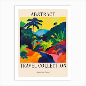 Abstract Travel Collection Poster Papua New Guinea 2 Art Print