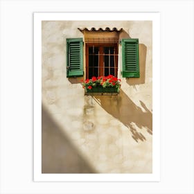 Window With Green Shutters 1 Art Print