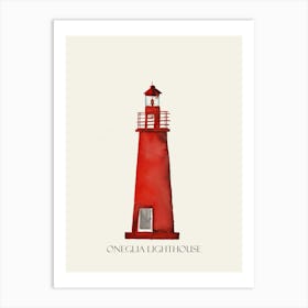 Red Lighthouse Art Print