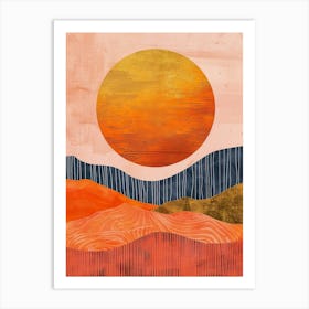 Sunset In The Desert 5 Art Print