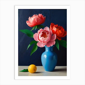 Peonies In A Vase 5 Art Print