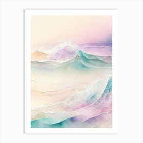 Waves Waterscape Gouache 3 Art Print