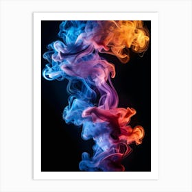 Smoke Abstract On Black Background Art Print