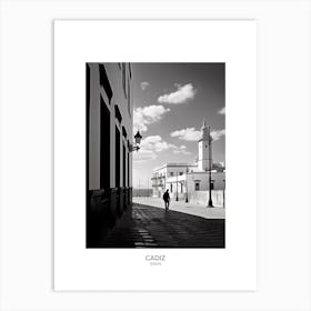 Poster Of Cadiz, Spain, Black And White Analogue Photography 4 Art Print
