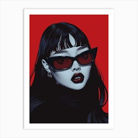 Asian Girl In Sunglasses 1 Art Print