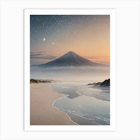 Beach Volcano Art Print