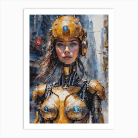 Ai Cyber Bot Art Print