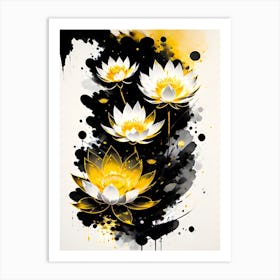 Lotus Flower Painting Art Print