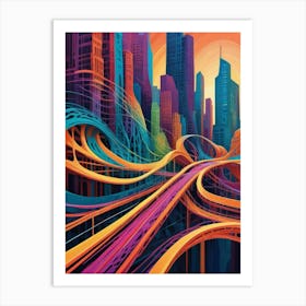 Futuristic Cityscape 7 Art Print