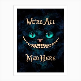 Alice Cheshire Cat Smile Art Print