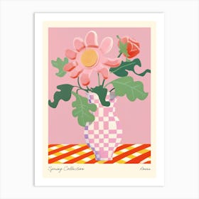 Spring Collection Roses Flower Vase 3 Art Print