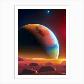 Mars Landscape Art Print