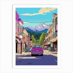 Leavenworth Retro Pop Art 2 Art Print