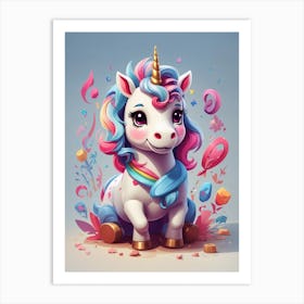 Cute Unicorn Art Print